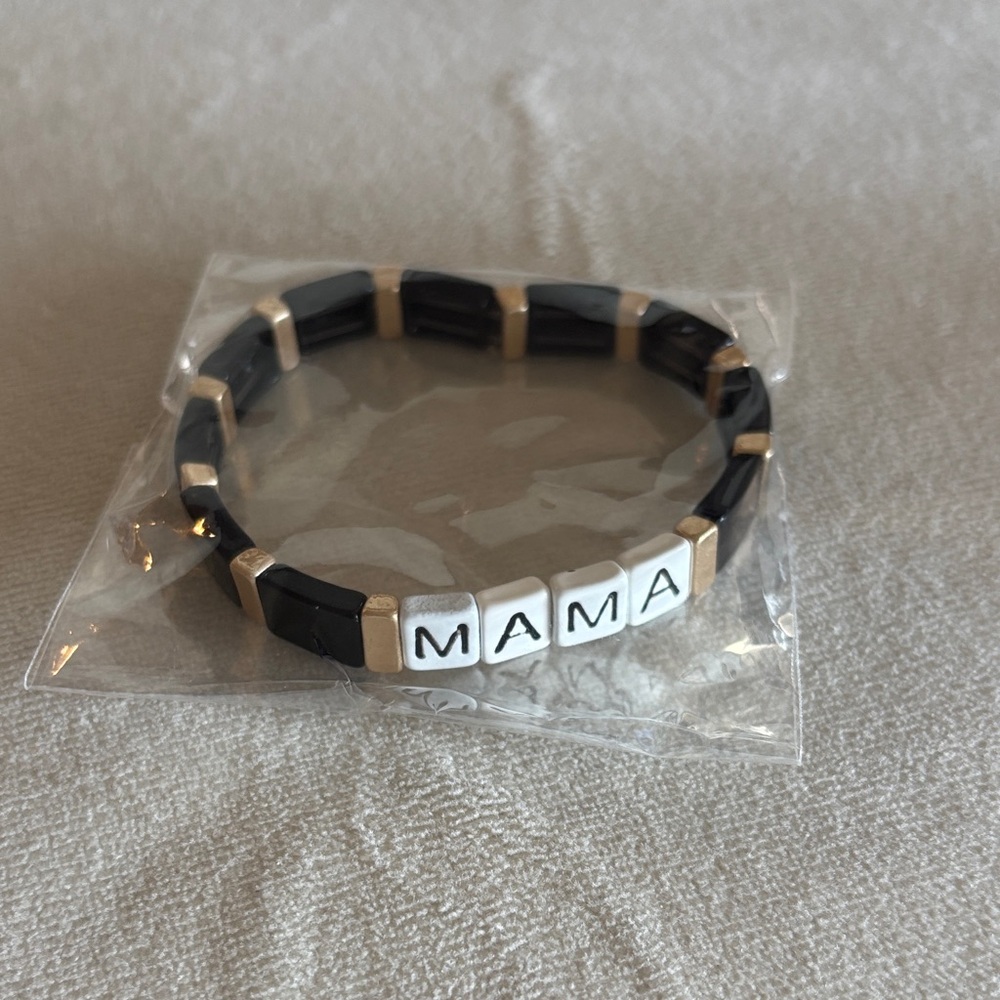 Plunder Black and Gold MAMA Stretch Bracelet - Picture 4 of 4